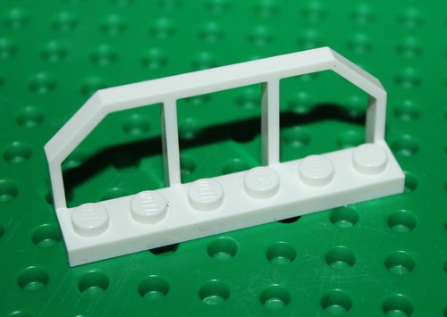 Lego white wagon end ref - white,